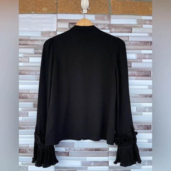 CO Japanese fabric pleated sleeve blouse size small - Picture 8 of 14